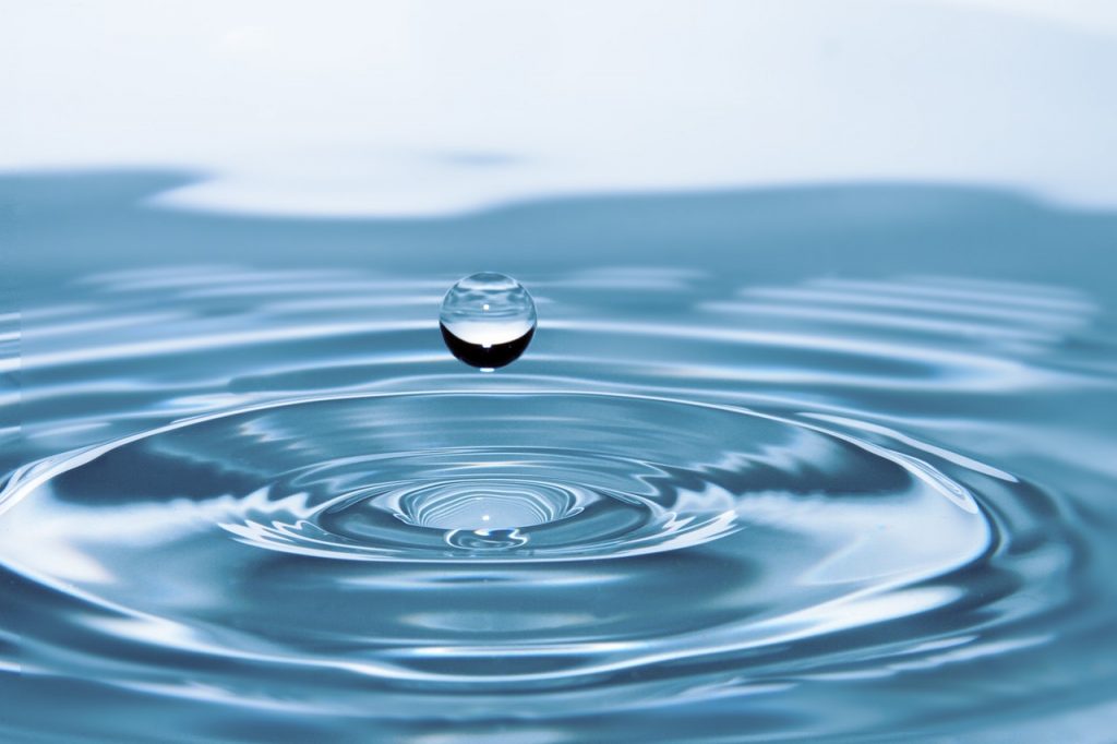 clean drop of water